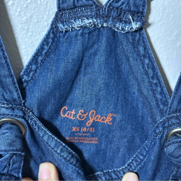 Cat & Jack Denim‎ Blue Overall Dress Girls Size XS (4/5) - Picture 3 of 7